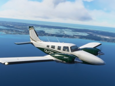 Microsoft Flight Simulator Carenado Pa34t Seneca V Leaving Nassau Close Up