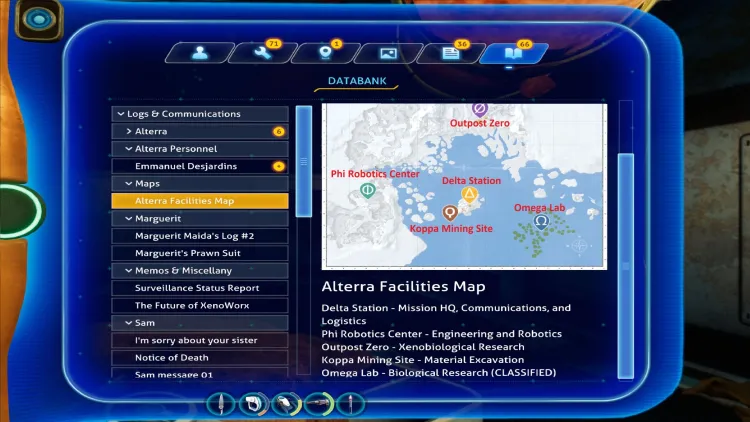 Subnautica Below Zero Guide Marguerit Maida Underwater Base Delta Station Alterra Sites Map