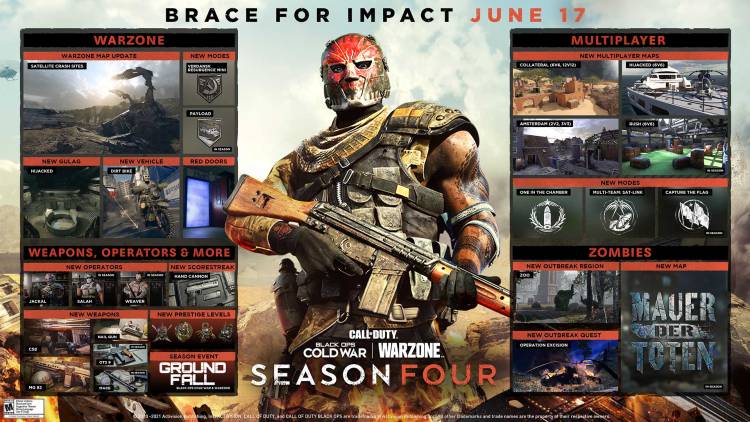 Black Ops Cold War and Warzone Season Four Roadmap