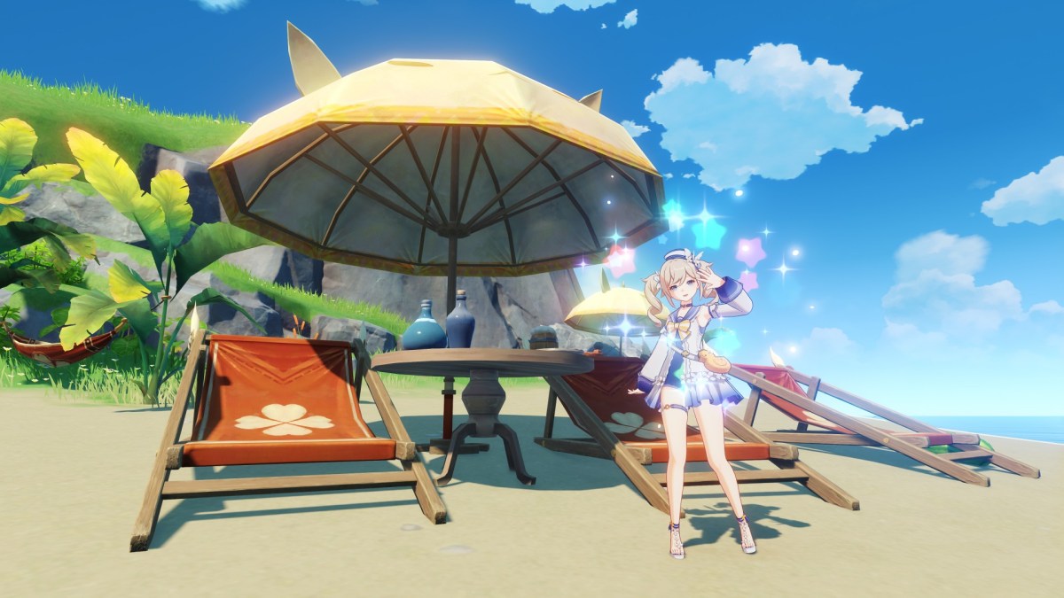 Genshin Impact Echoing Tales Guide Echoing Conch Locations Barbara Swimsuit Beach Outfit