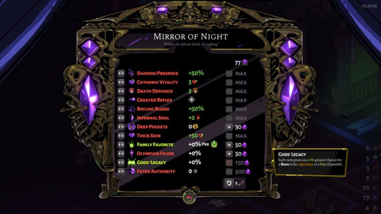 Hades Mirror Of Night Upgrades Fated List Of Minor Prophecies Guide 3