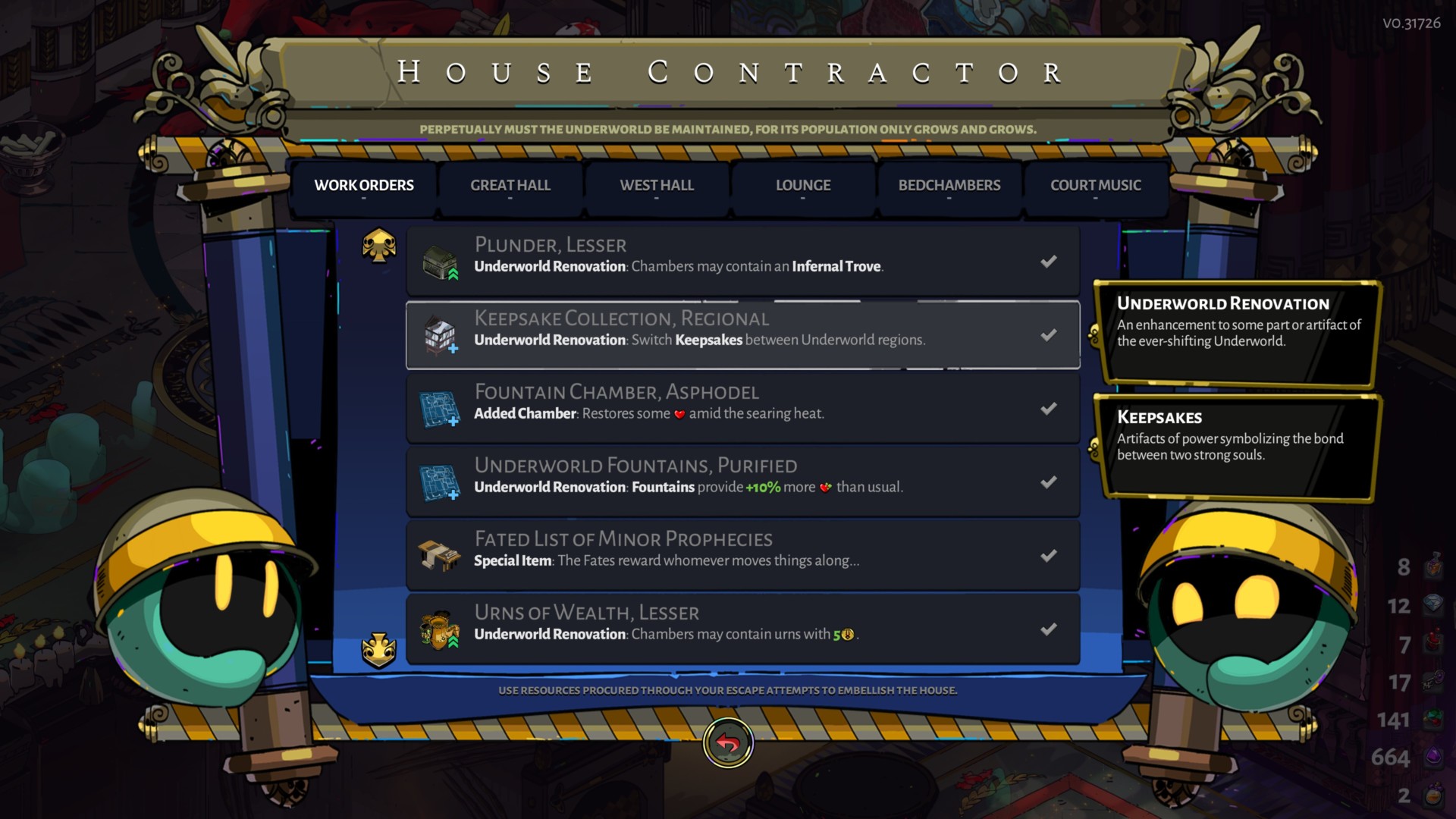 Hades guide The House of Hades characters and House Contractor upgrades