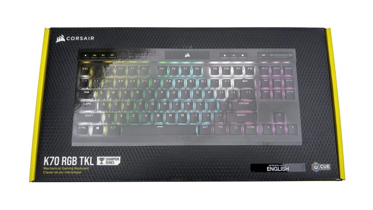Corsair K70 Tkl Rgb Pro Champion Series 2021 Mechanical Keyboard Box Web