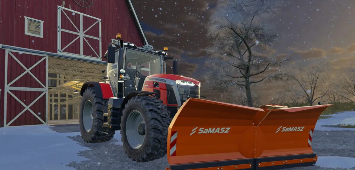 Farming Simulator 22 Tractor In Winter gameplay features seasons