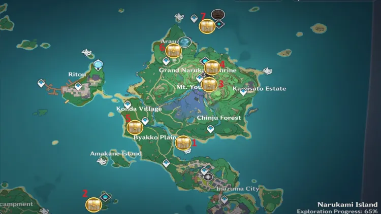 Genshin Impact Narukami Island Luxurious Chest Guide Inazuma 1 Map1