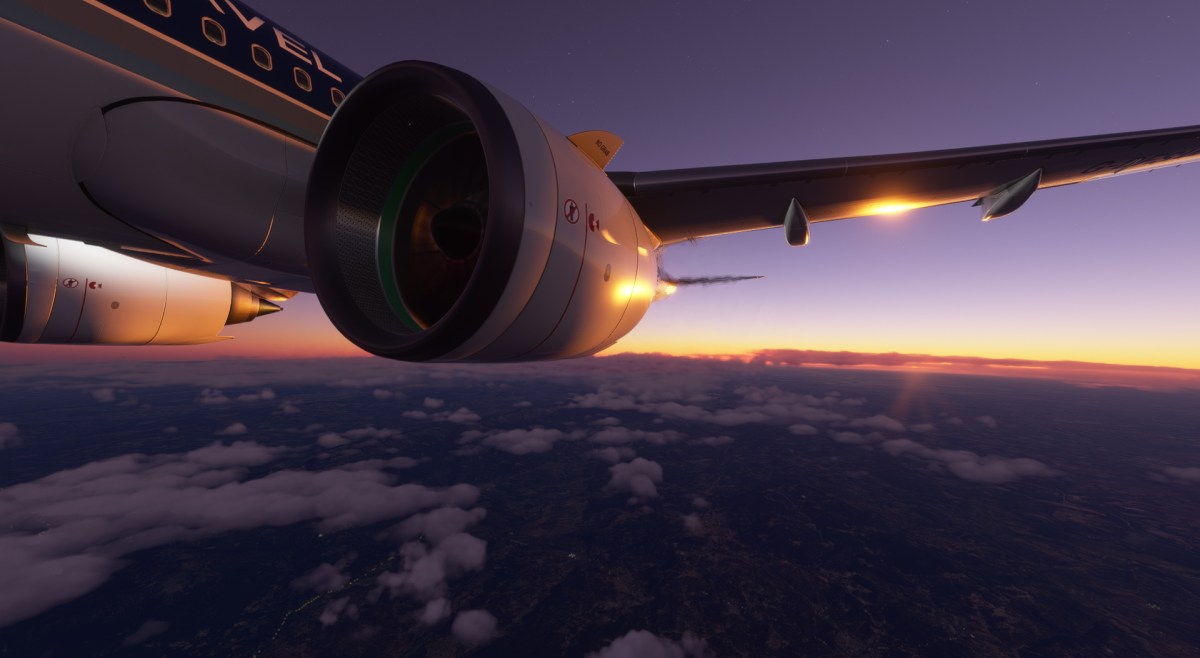 Microsoft Flight Simulator Airbus A320 Spain Sunset