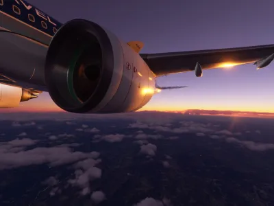 Microsoft Flight Simulator Airbus A320 Spain Sunset