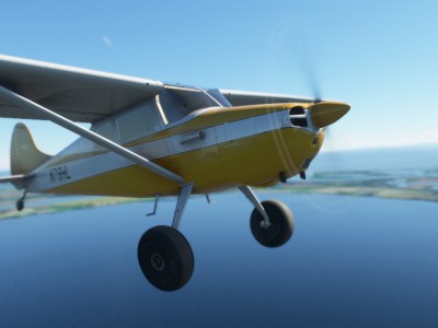 Microsoft Flight Simulator Carenado C170b Closeup