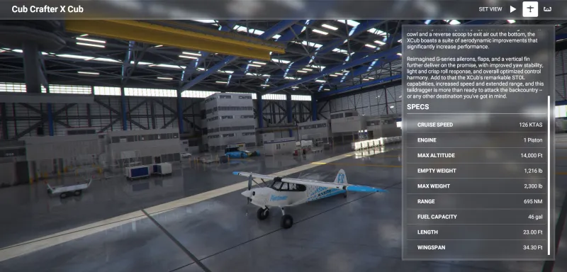 Microsoft Flight Simulator Cub Crafter X Cub