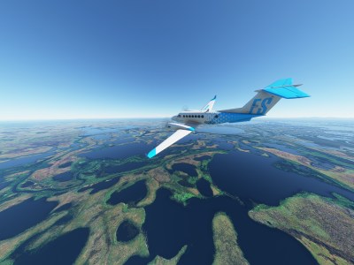Microsoft Flight Simulator King Air Above The Alaskan Lakes