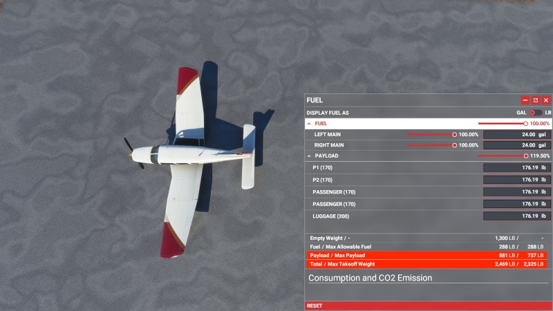 Microsoft Flight Simulator Weight And Balance