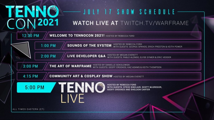 Warframe Tennocon 2021 Rewards Expansion The New War Schedule