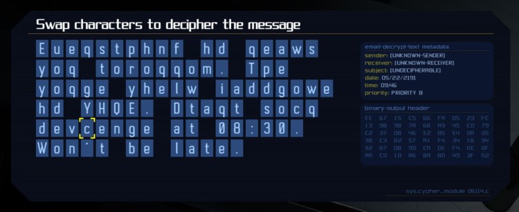 Claire De Lune Review Gameplay Puzzles Decipher Message