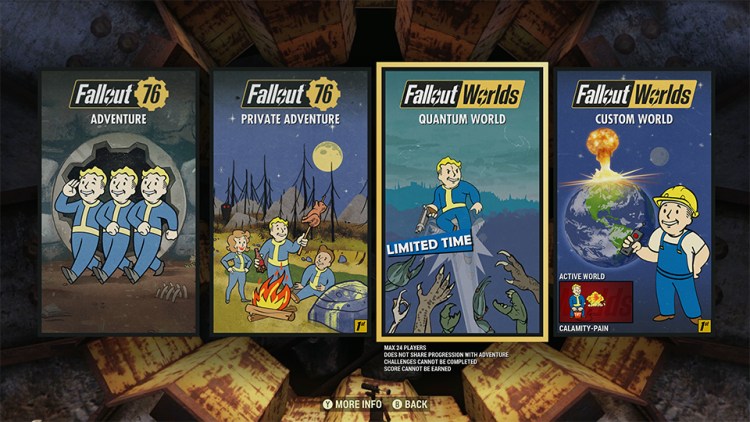Fallout 76 Public Worlds Custom Worlds Servers Release Test