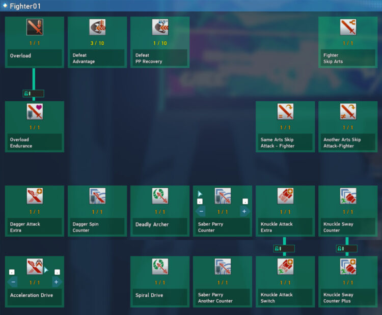 Pso2 Nuevo árbol de habilidades de la clase Genesis Fighter