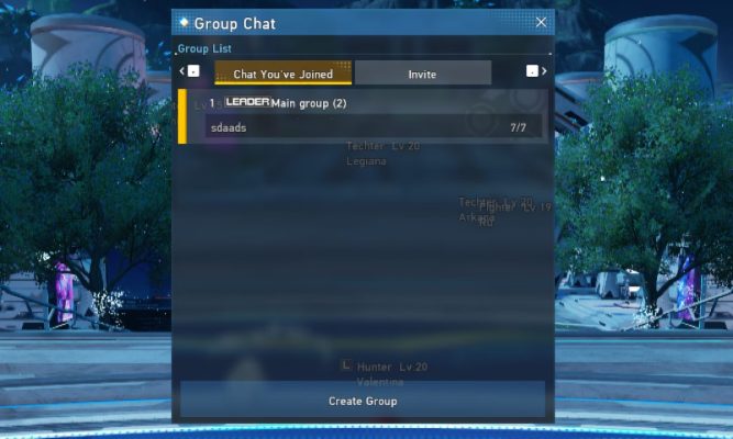 Pso2 New Genesis Group Chat Creation Feature