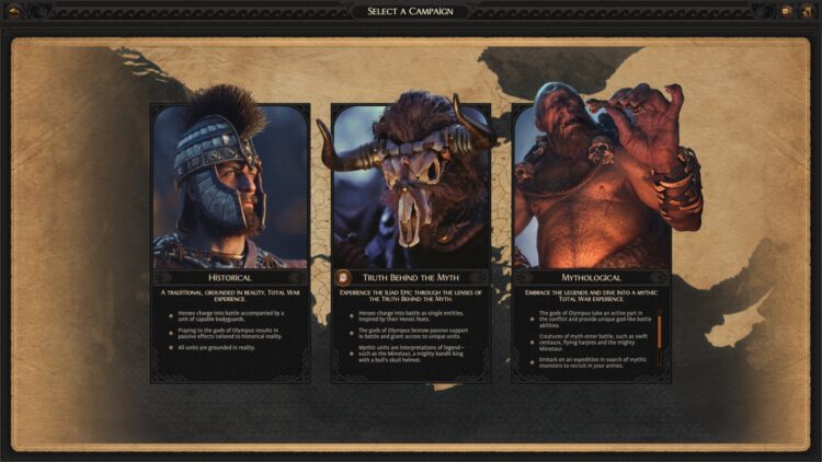 A Total War Saga Troy Mythos Различия Режимы игры Исторический режим Мифологический режим Администрирование Уровень 1