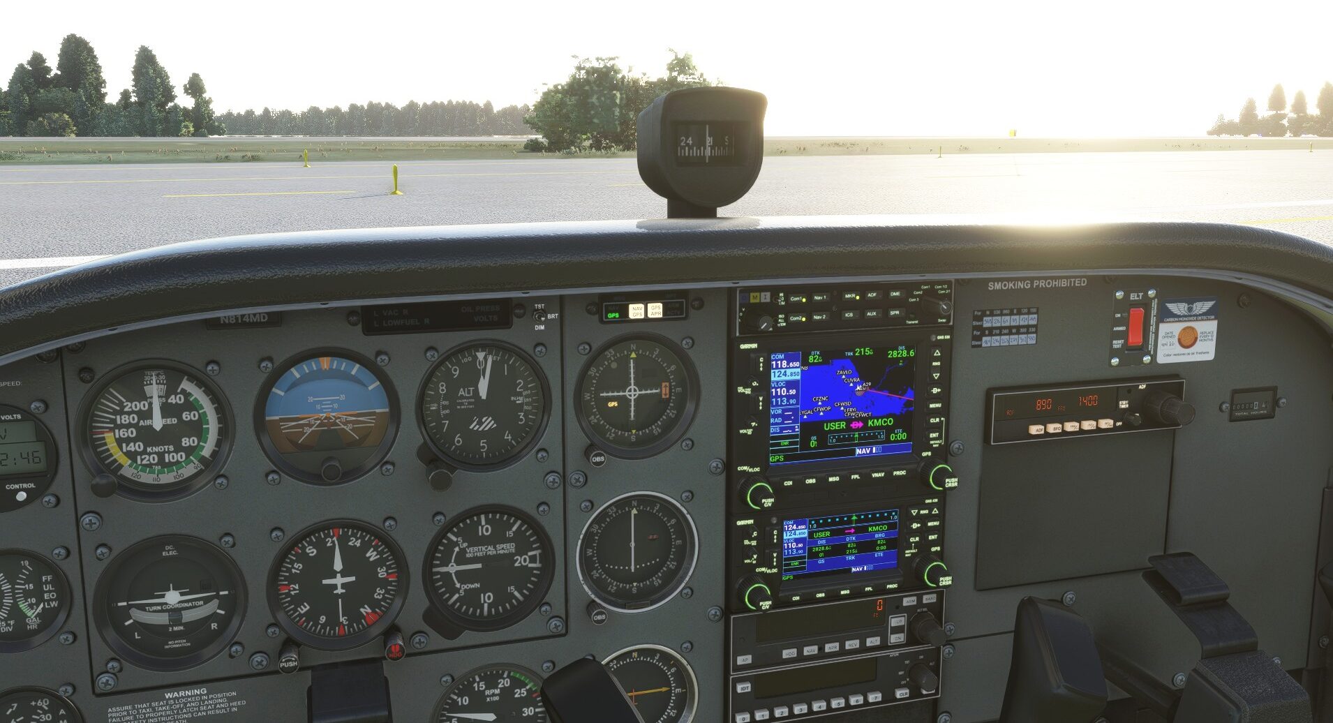 Microsoft Flight Simulator garmin gns 530 gps autopilot guide