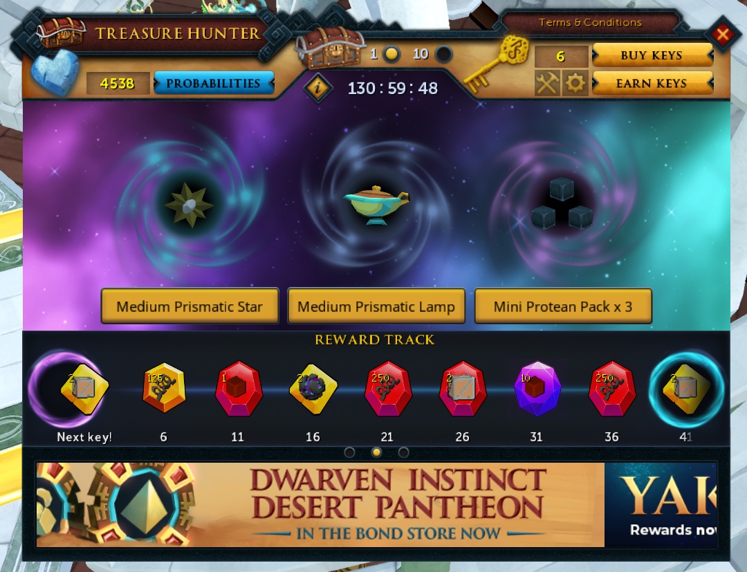 RuneScape Treasure Hunter promo, Gifts of the Creator, is gamblingfree
