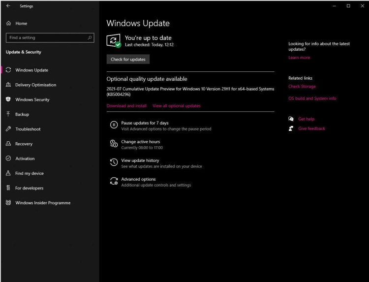 Windows 10 update performance