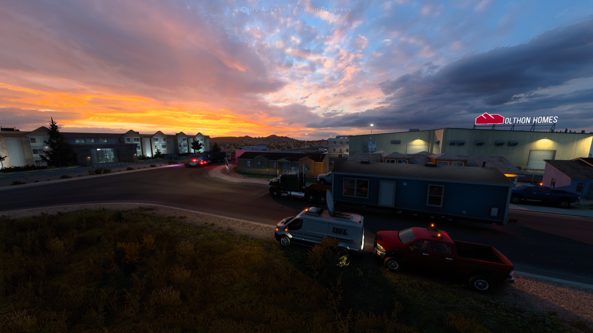 American Truck Simulator Wyoming Special Transport Sunset