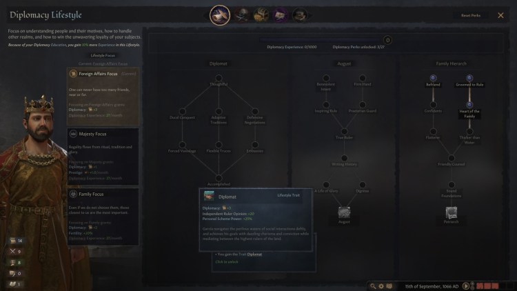 Crusader Kings III Lifestyle Focus Skills Traits And Education Guide