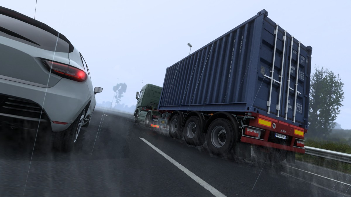 Euro Truck Simulator 2 Wet Road Rush