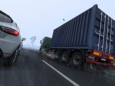 Euro Truck Simulator 2 Wet Road Rush