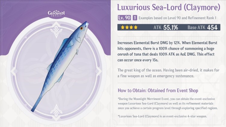 Genshin Impact How To Get Luxurious Sea Lord Emperor's Balsam Moonlight Merriment 2