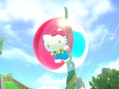 Super Monkey Ball Banana Mania Hello Kitty midair