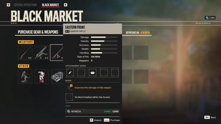 Far Cry 6 Overclocked Weapons Black Market Eastern Front Mosin Nagant Mp5 1887 1