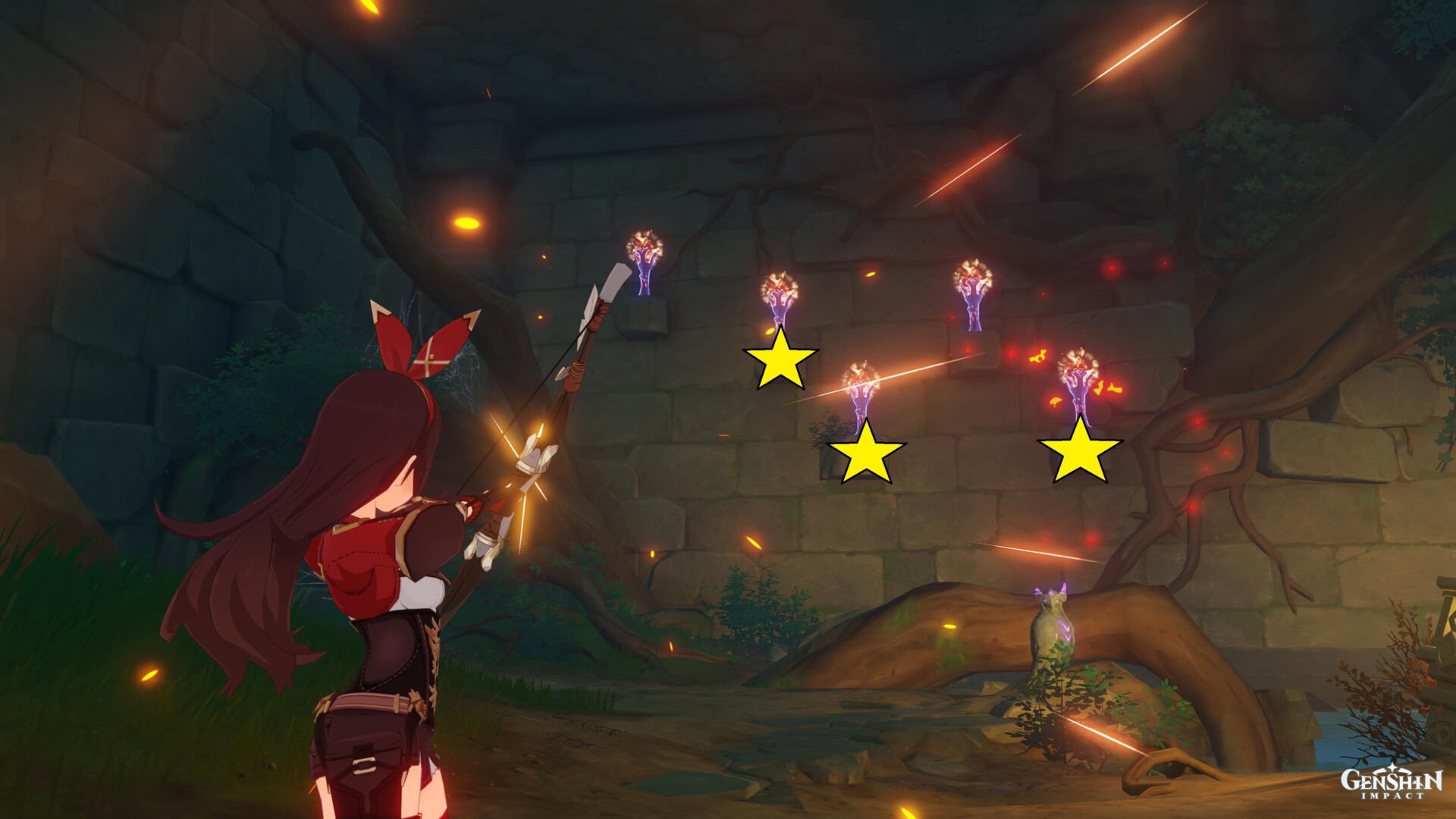 Genshin shirikoro peak fire puzzle