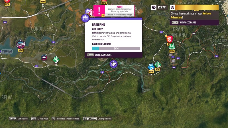 Forza Horizon 5 Сарай Найдите Gmc Jimmy Map 2