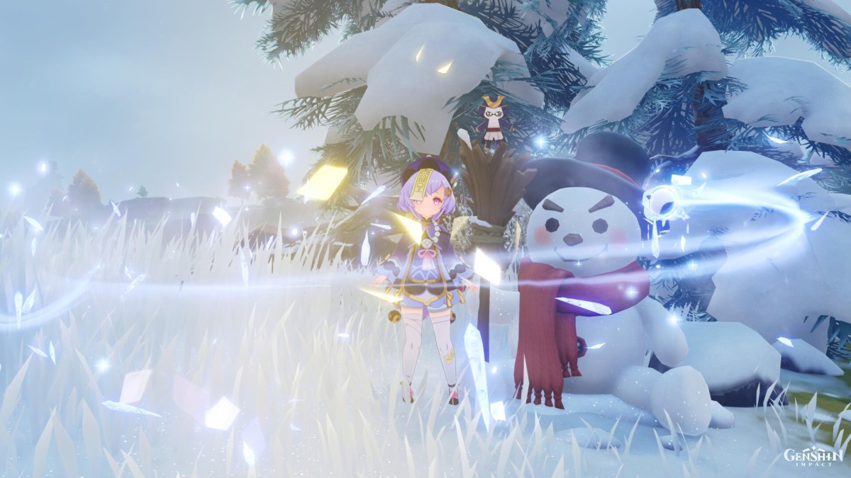 Genshin Impact Puffy Snowman Born Of The Snow Shadows Amidst Snowstorms D1