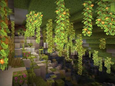 Minecraft Caves and Cliffs part two foliage