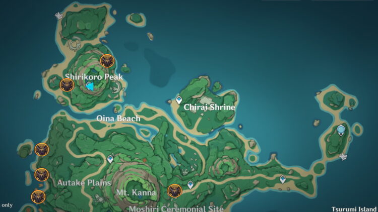 Genshin Impact Rifthound Locations Скрытый коготь Скрытый коготь Скрытый коготь Руководство по местам выращивания 1 Карта