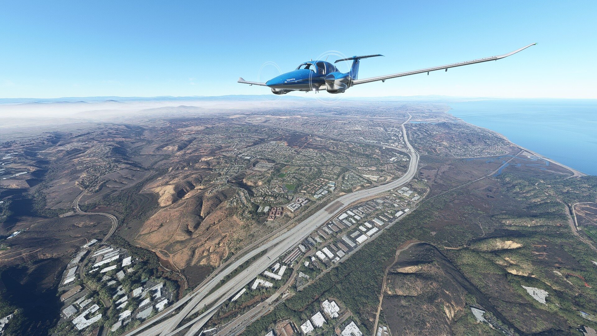 Подход Microsoft Flight Simulator Diamond в Сан-Диего