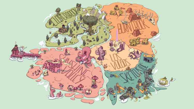 Olliolli World Concept Art World Map
