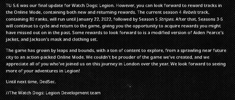 Watch Dogs Legion Blog Post