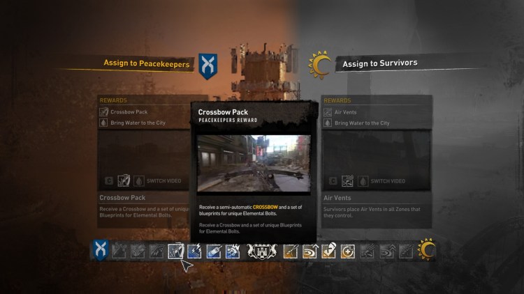Dying Light 2 City Alignment Facilities Survivors Peacekeepers Faction Rewards Guide 1