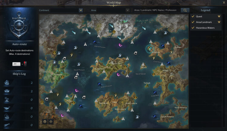 Lost Ark World Map