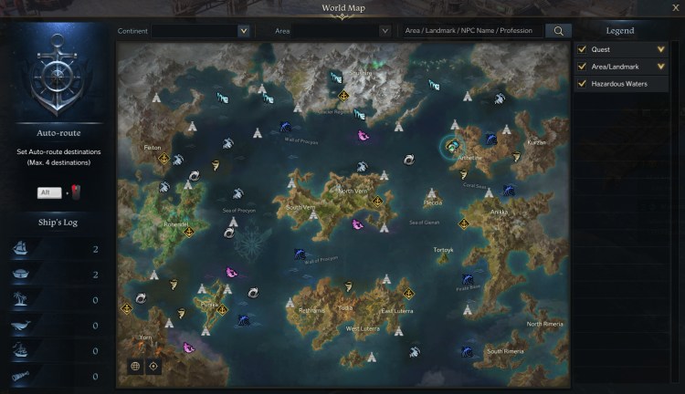 Lost Ark World Map