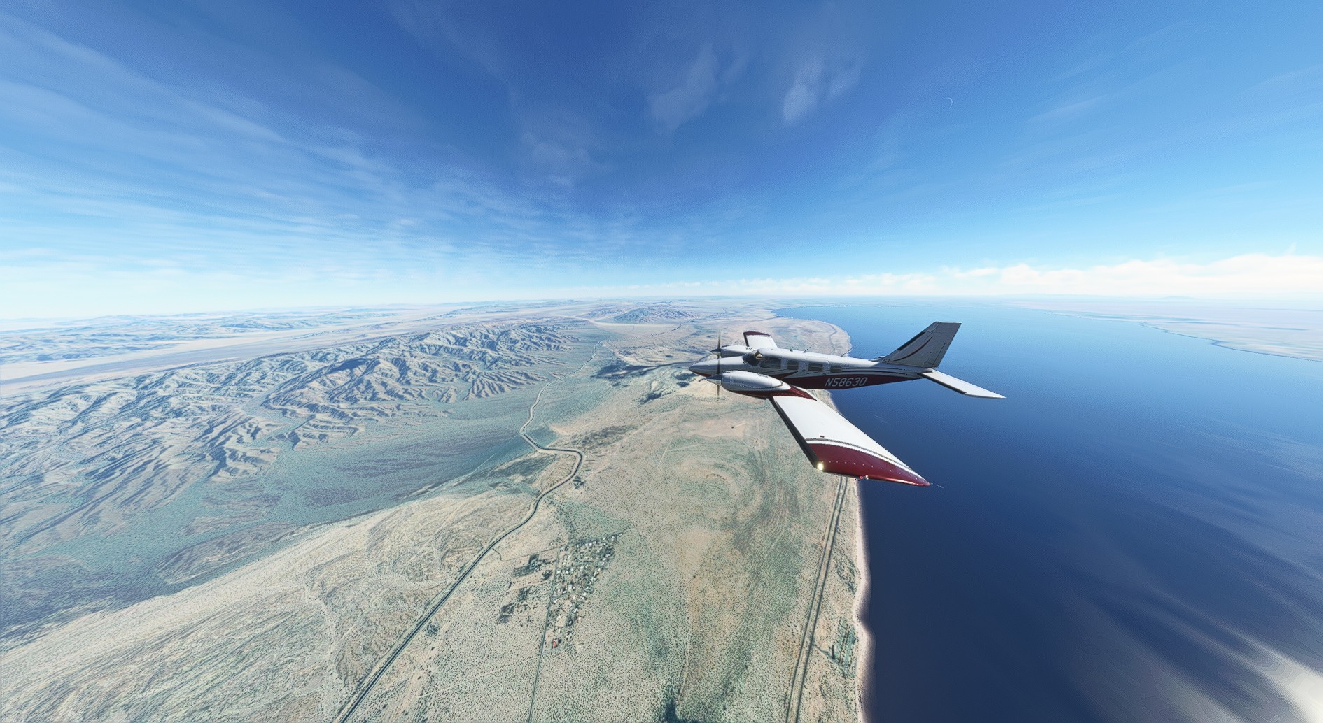 Microsoft Flight Simulator Pc Solo vuelo Piper Seneca V Over Socal