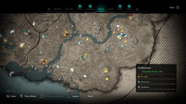 Assassin's Creed Valhalla Dawn Of Ragnarok Svartalfheim World Map Fast Travel Points Of Interest Opals 1c