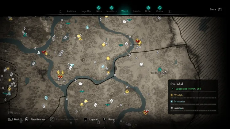 Assassin's Creed Valhalla Dawn Of Ragnarok Svartalfheim World Map Fast Travel Points Of Interest Opals 2a