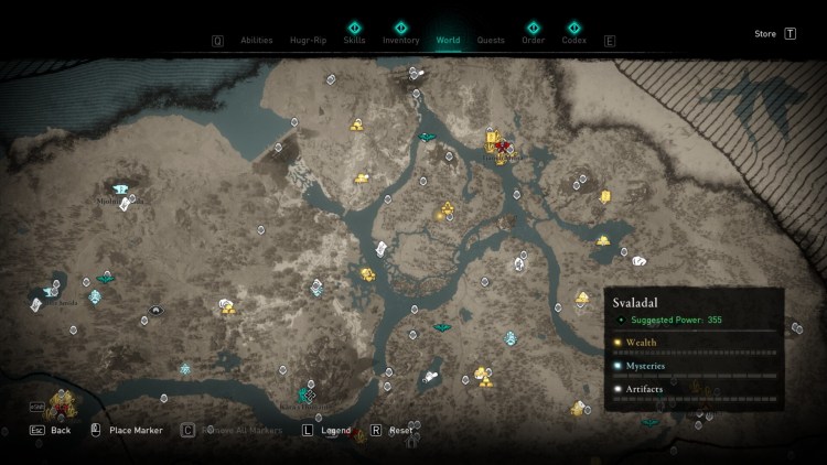 Assassin's Creed Valhalla Dawn Of Ragnarok Svartalfheim World Map Fast Travel Points Of Interest Opals 2b