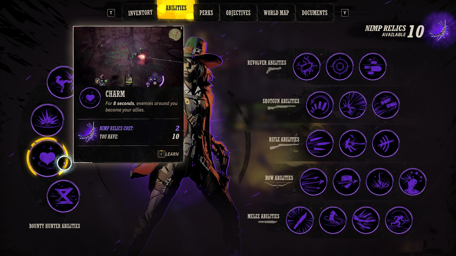 Weird West: Abilities and Nimp Relics guide — The best skills for you