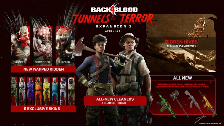 Back 4 Blood Tunnels Of Terror Expansion Skins Cleaners All Included