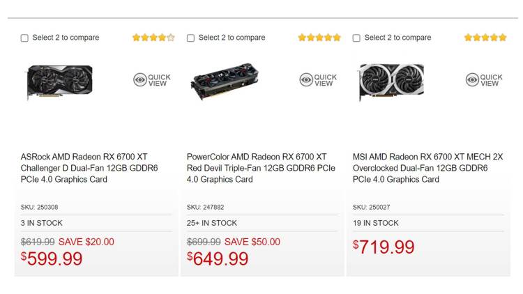 Microcenter 6700 Xt Amd Prices Graphics Cards