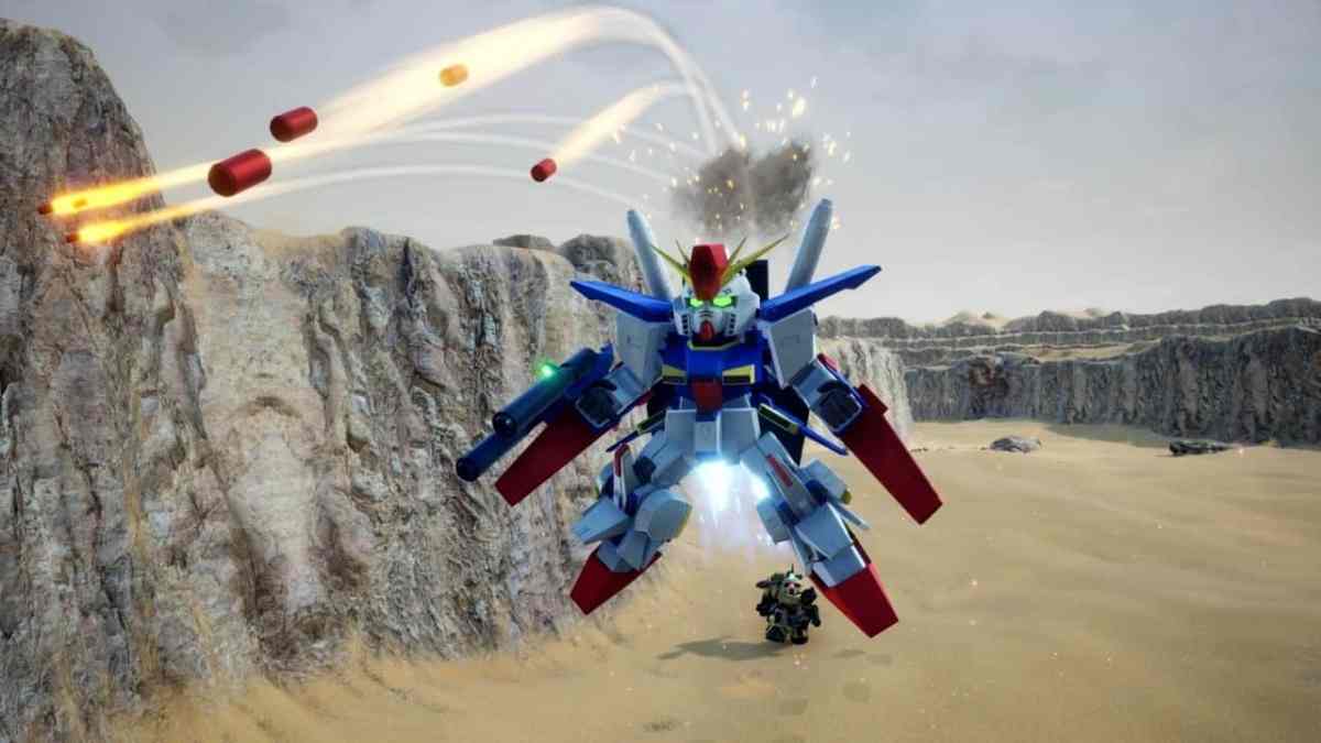 SD Gundam Battle Alliance missiles desert